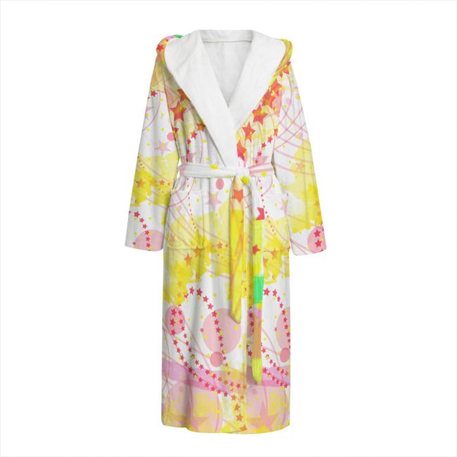 Bunter Bademantel Paul aus Flanell – flauschig & farbenfroh, Größen S–2XL